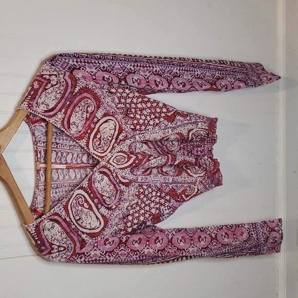 Free People Rayon BOHO crop top size XS - Picture 1 of 10